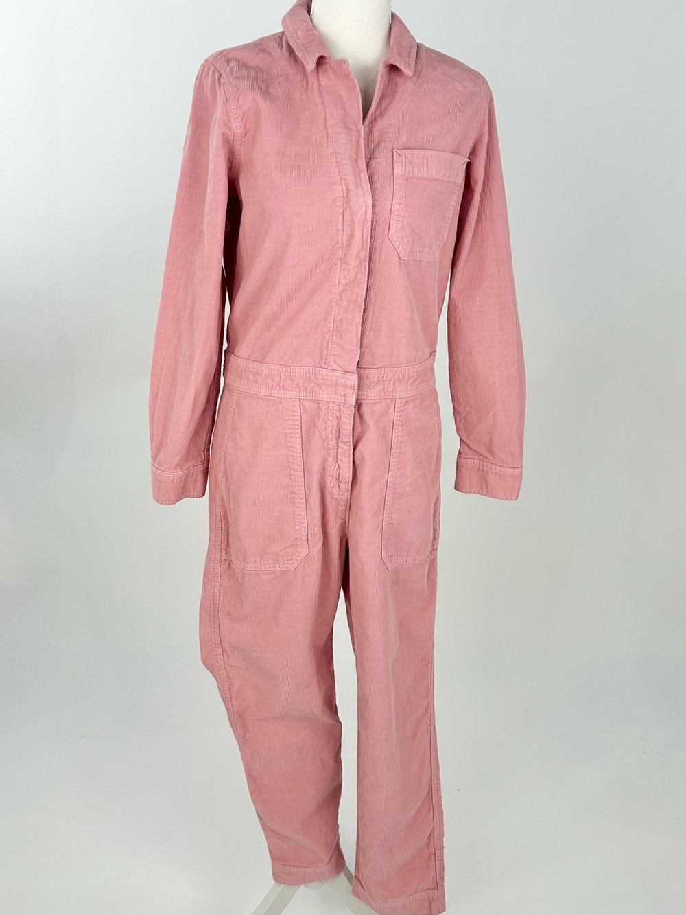J.Crew Foundry Corduroy Coverall Jumpsuit Weathered Rose Pink Size 4